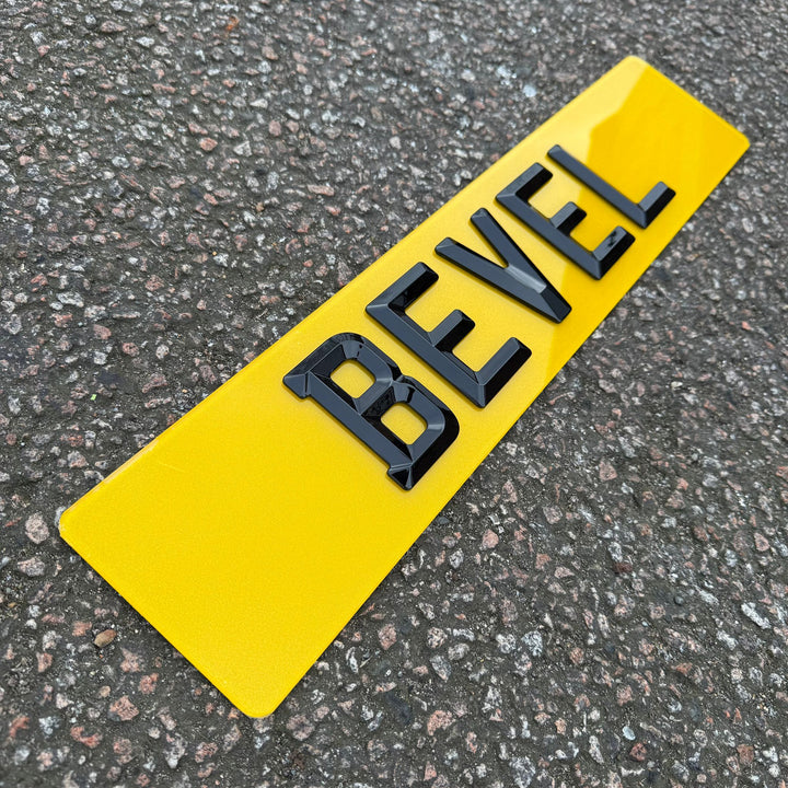 BEVEL 3D NUMBER PLATES