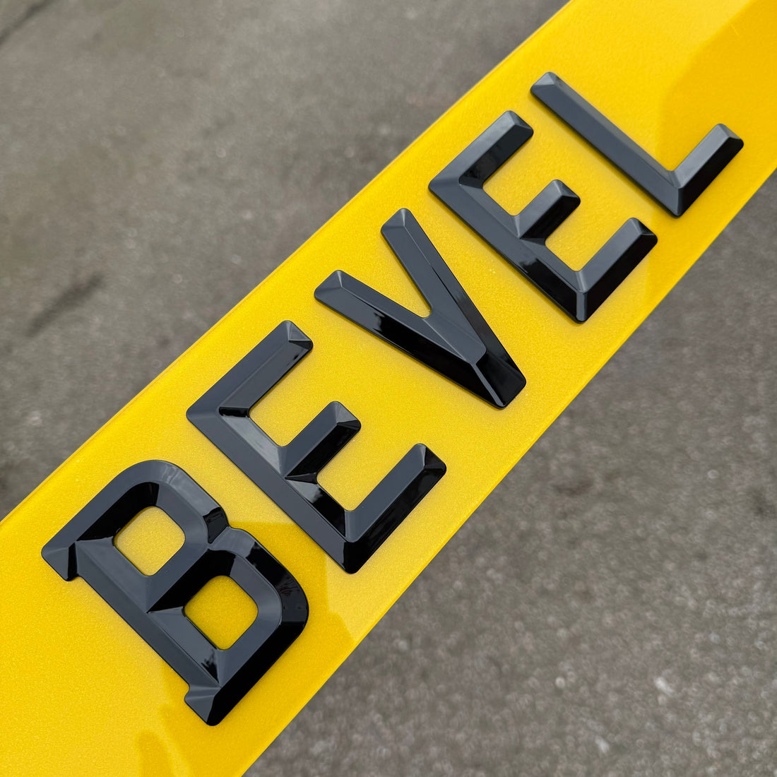 4D BEVELLED NUMBER PLATES 3D 