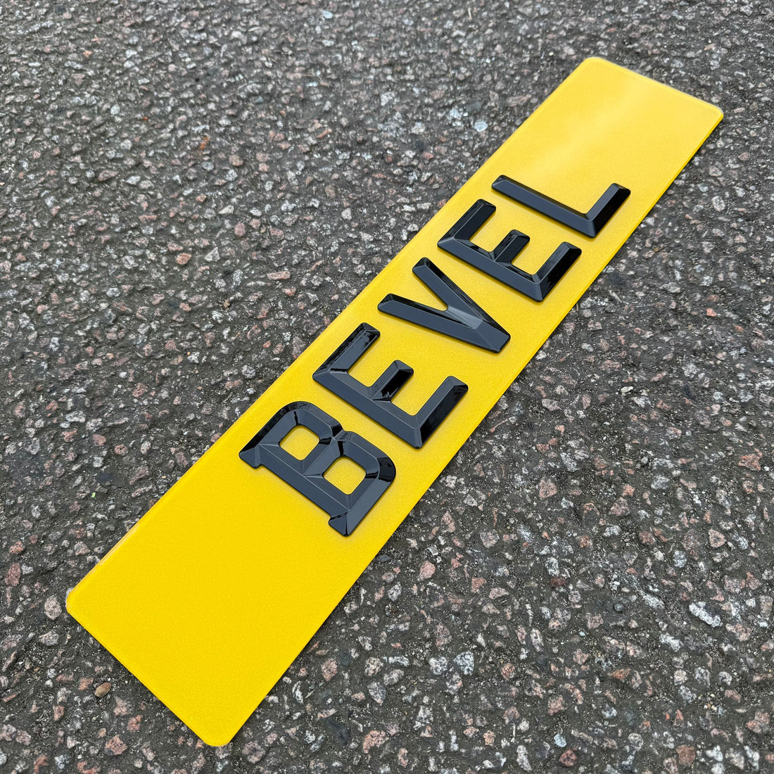 BEVEL 3D NUMBER PLATES