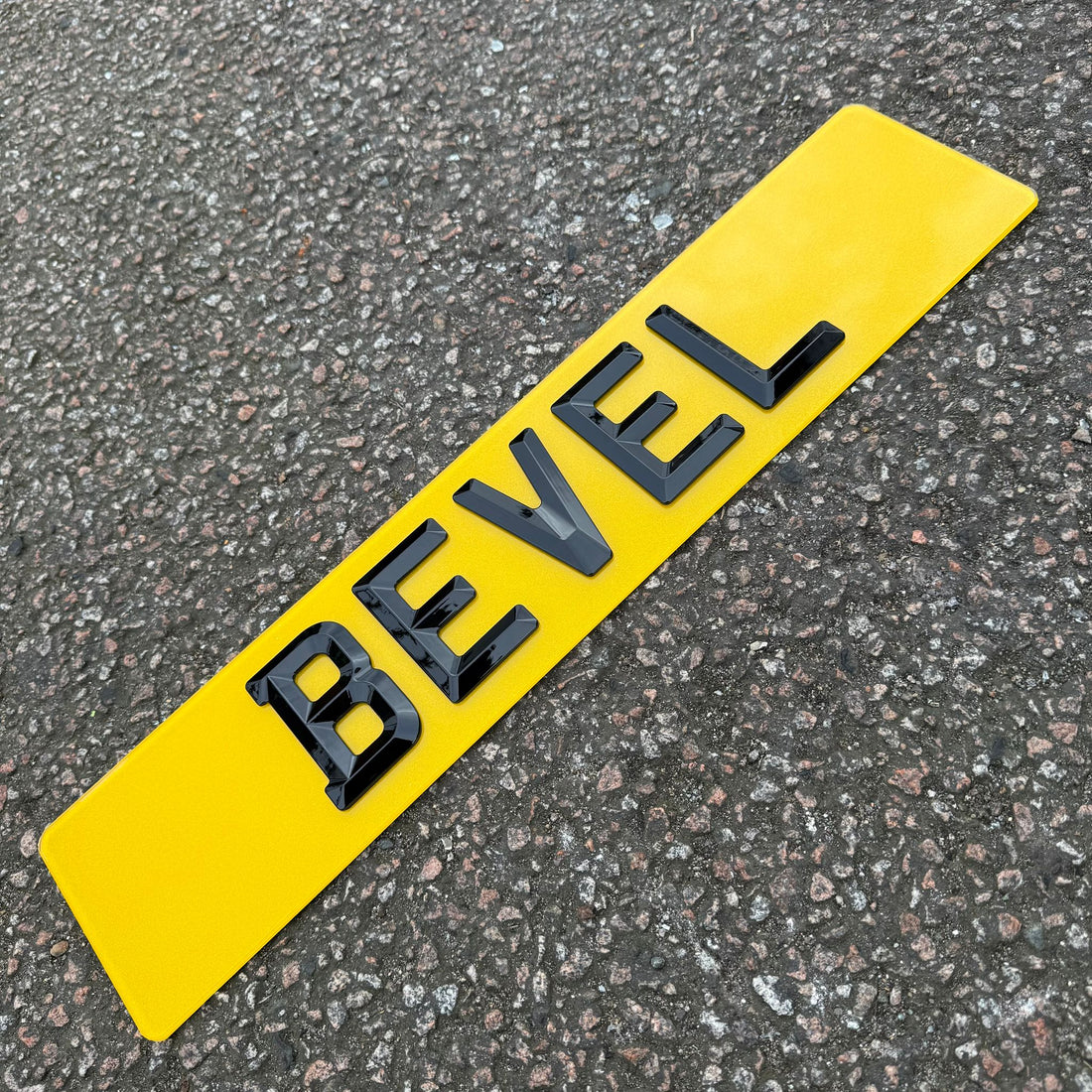 BEVEL 3D NUMBER PLATES