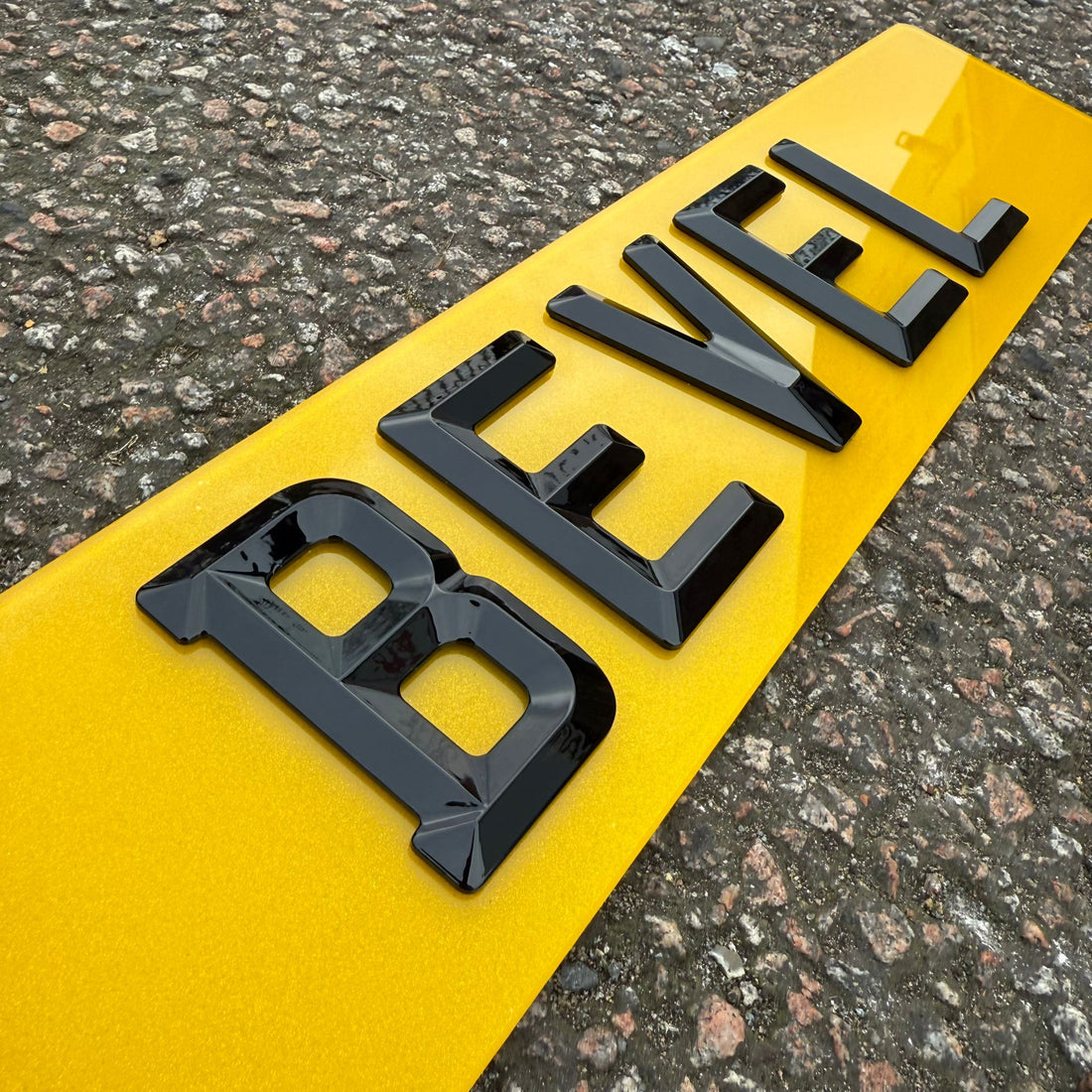 BEVEL 3D NUMBER PLATES