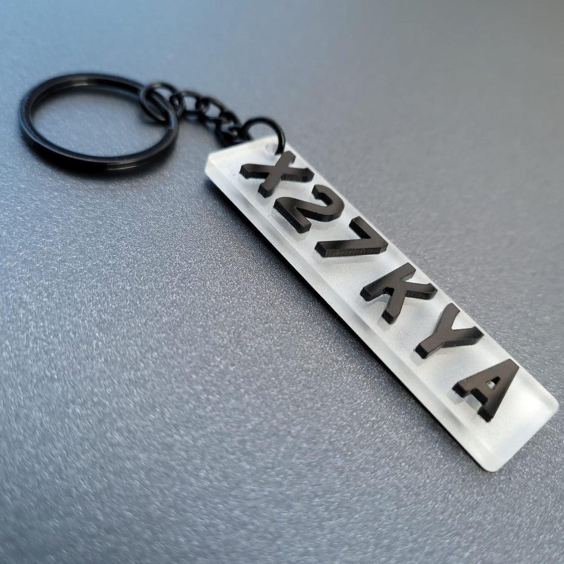 4D Number Plate Keyring