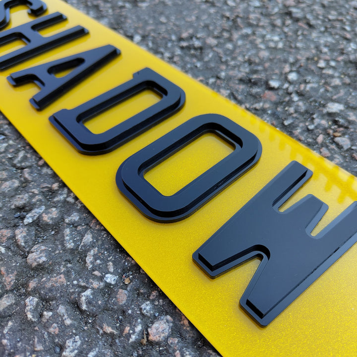 4D Shadow Number Plates