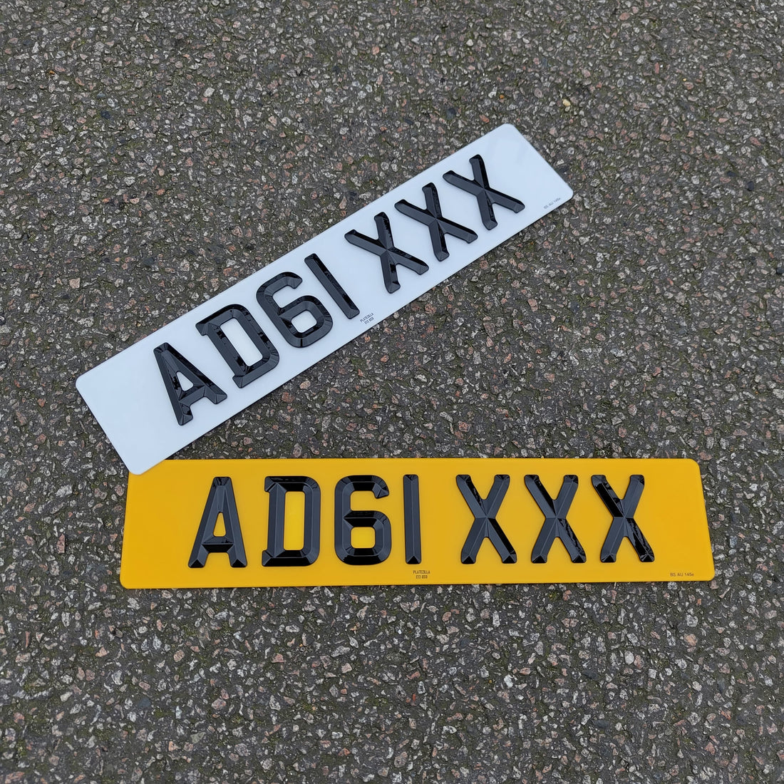 BEVEL 3D NUMBER PLATES