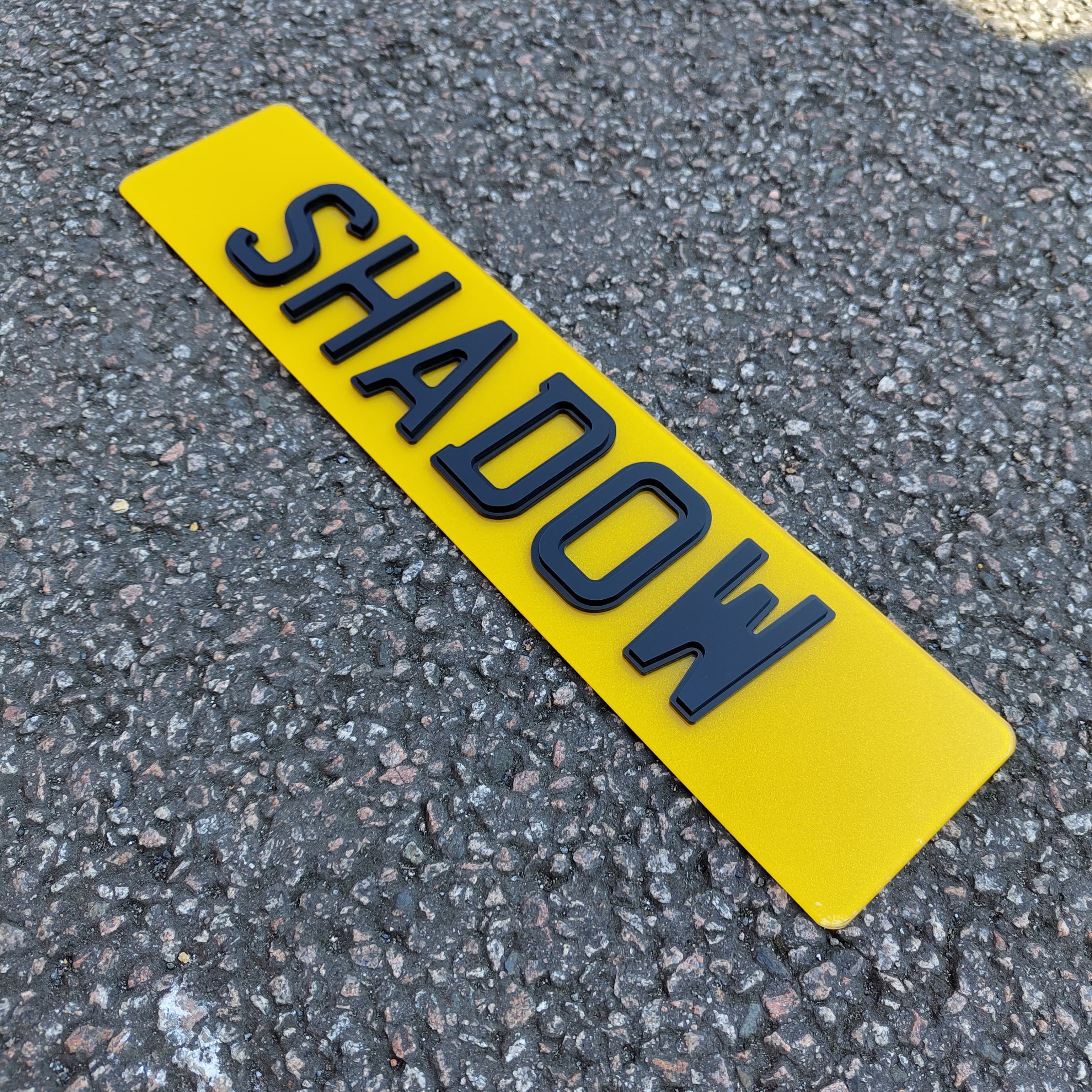 4D Shadow Number Plates