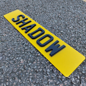 4D Shadow Number Plates