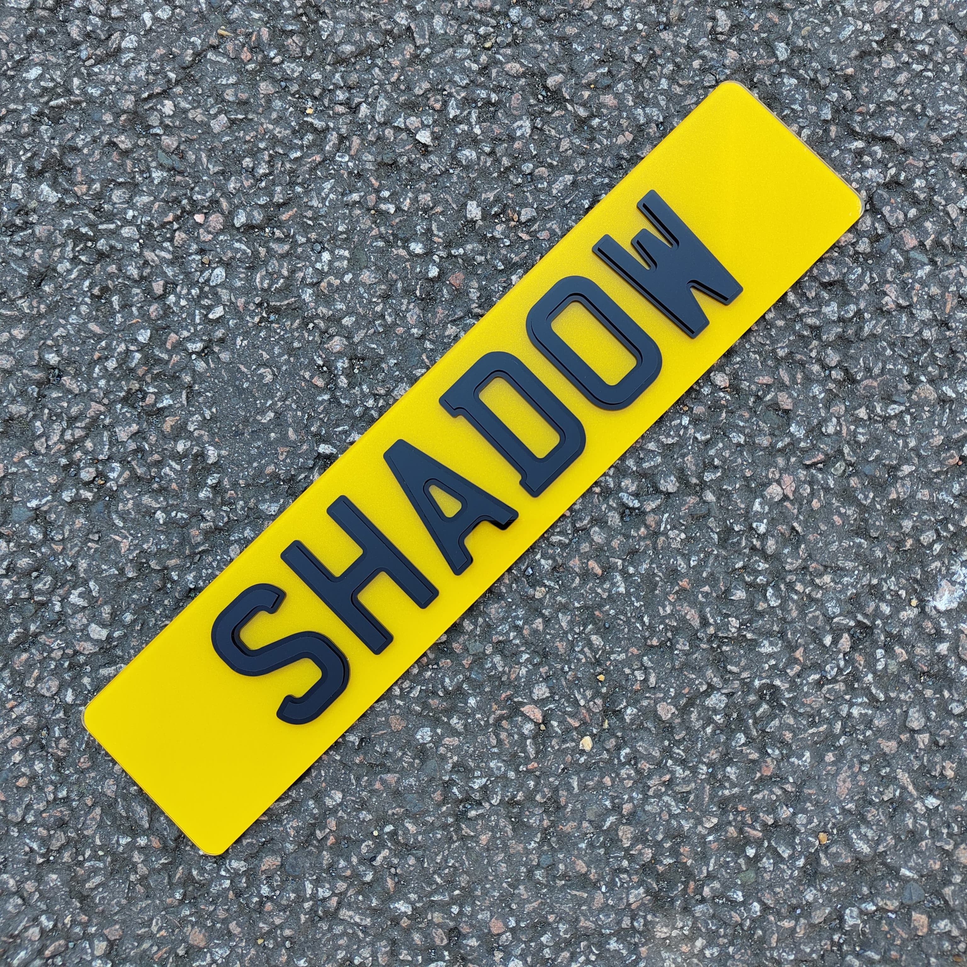 4D Shadow Number Plates