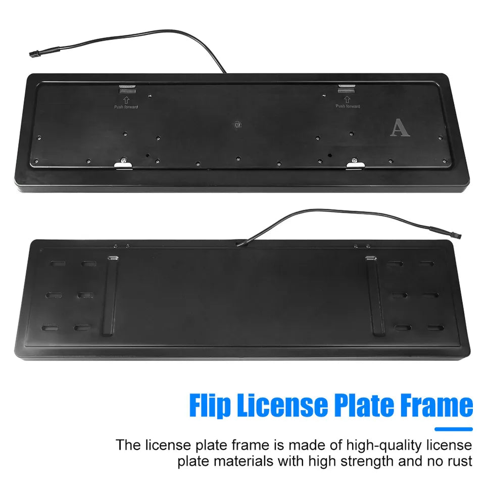 UK Standard Car Plate Frame Front/Rear for Car Shows Track Events Remote Control